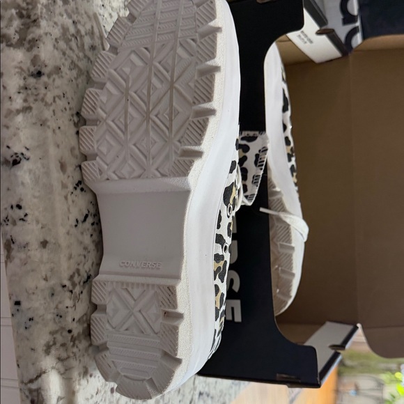 Converse Leopard Print High-Top Sneakers - Picture 8 of 9